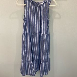 Blue and white loose fit summer dress.